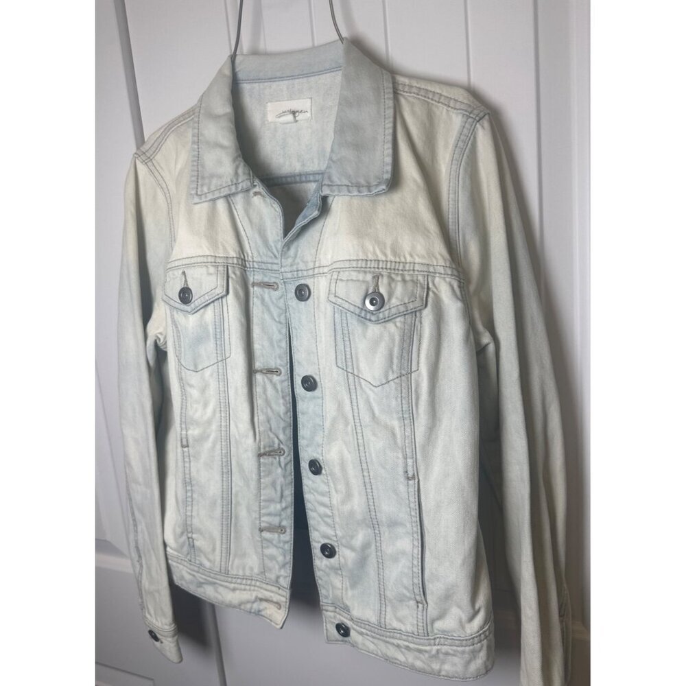 Halogen Bleached-Out Wash Denim Jacket, Size: MP - Picture 4 of 11